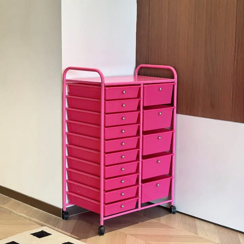 Rolling File Cart - รถเข็นเก็บของแบบหลายลิ้นชัก โดปามีน ความจุขนาดใหญ่ ตู้จัดระเบียบแบบเคลื่อนย้ายได้ ชั้นวางของแบบหลายชั้น สำหรับจัดเก็บของใช้ในบ้าน