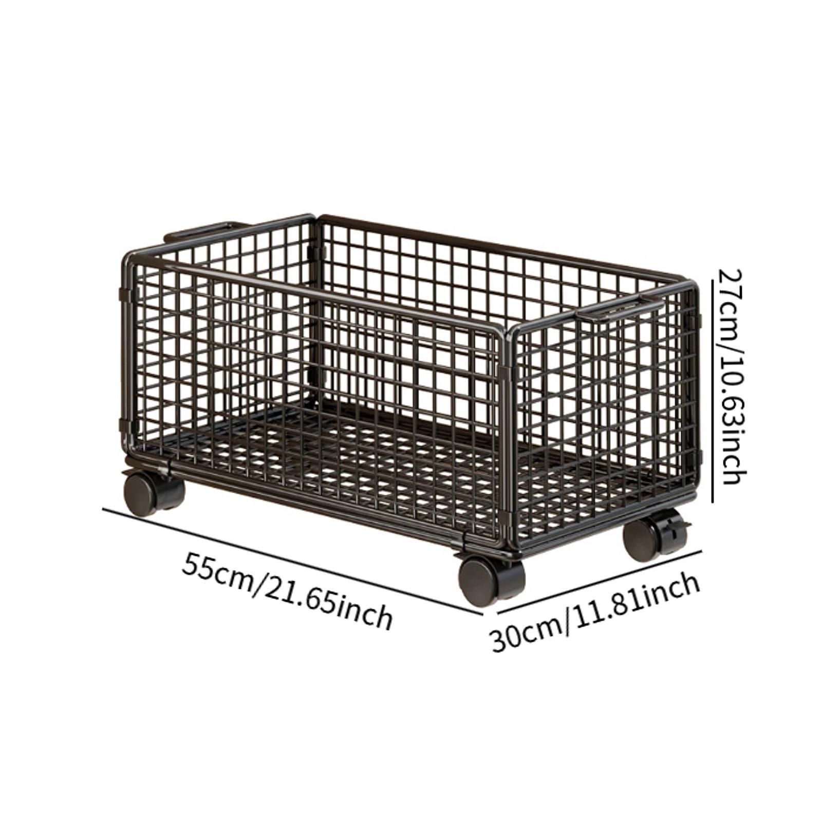 Rolling File Cart - รถเข็นเก็บของใต้โต๊ะ กล่องเก็บเอกสารแบบตาข่าย กล่องเก็บหนังสือ วางซ้อนกันได้ สำหรับโรงเรียน สำนักงาน