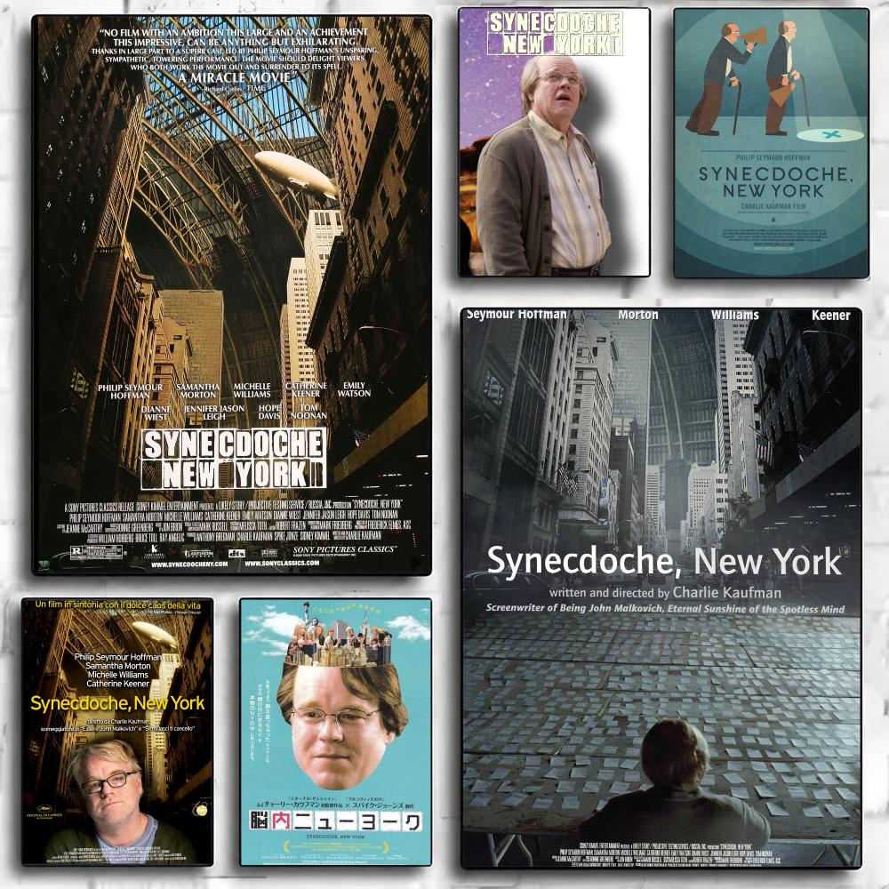 Home Office York - โปสเตอร์ภาพยนตร์คลาสสิก S-Synecdoche New York-K สไตล์มินิมอล สติ๊กเกอร์ติดผนังสำหรับตกแต่งคาเฟ่