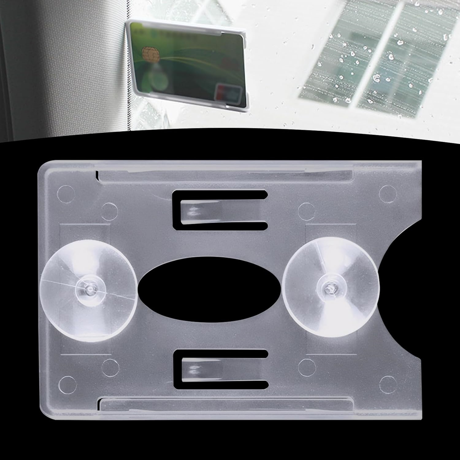 Rolling File Cart - ที่ใส่บัตรรถยนต์อเนกประสงค์ ที่หนีบติดกระจกหน้ารถ ที่เก็บเอกสารทะเบียนรถ ประกันภัย และอื่นๆ
