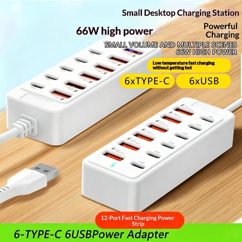 Power Strip Desk - ปลั๊กไฟ 12 in 1 พร้อมพอร์ต USB