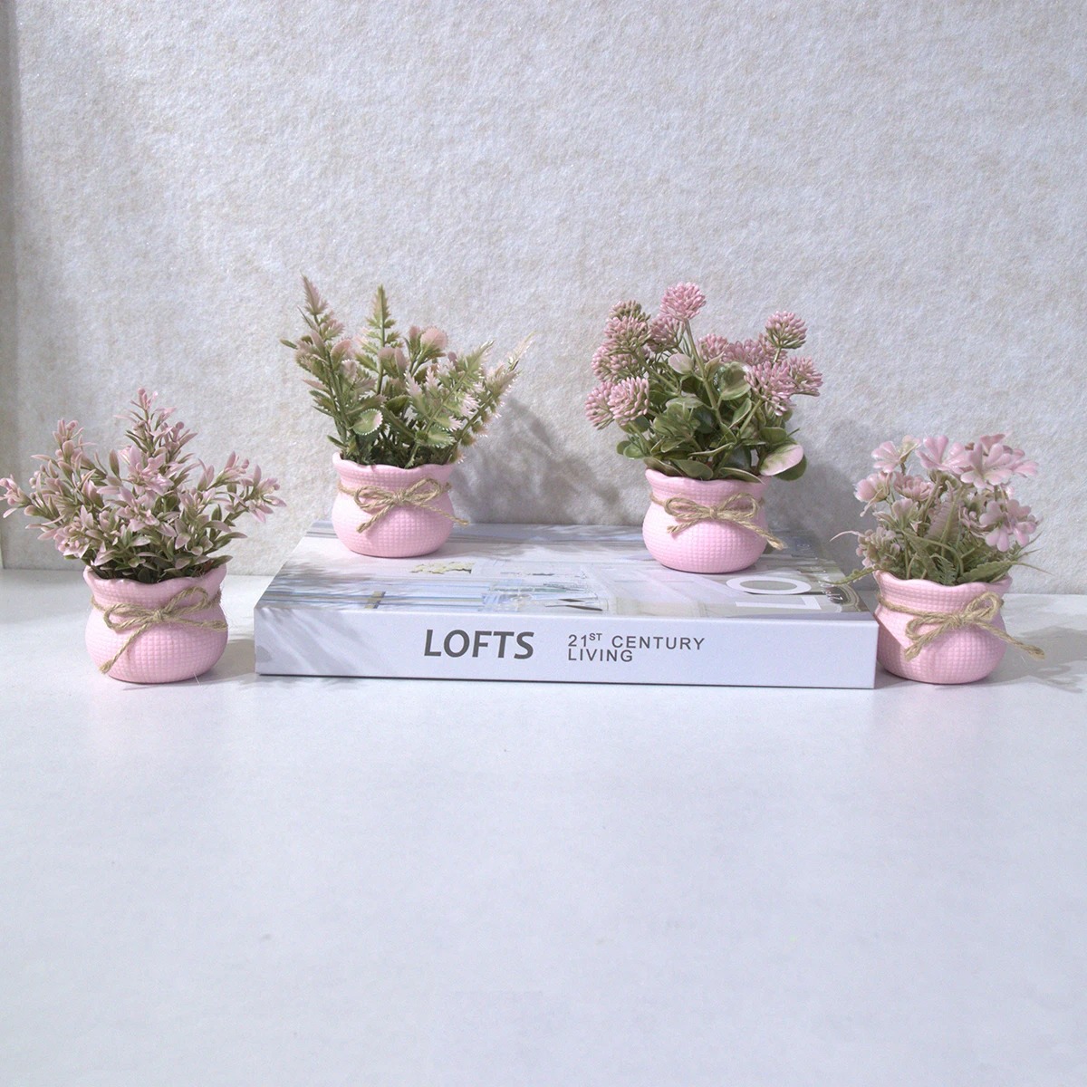 มินิประดิษฐ์ชุดสีชมพูดอกไม้กระ - Plant Desk Mini บทวิจารณ์และราคา