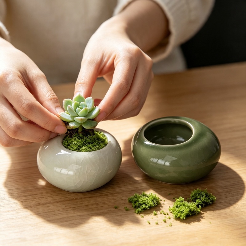 กระถางต้นไม้เคลือบเงาแบบมินิไอ - Plant Desk Mini บทวิจารณ์และราคา