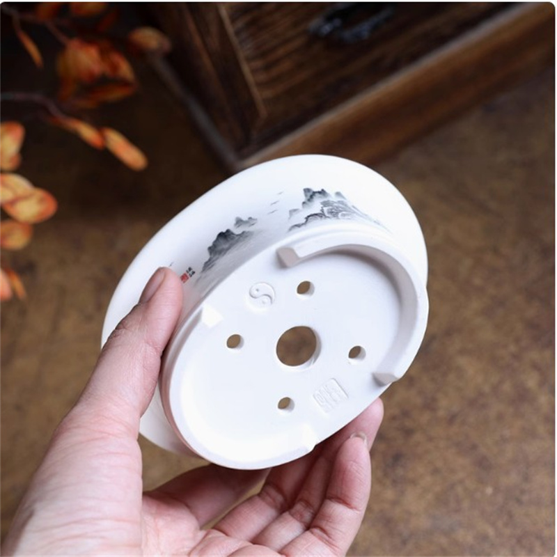 พอร์ซเลนสีขาวรูปไข่Bonsaiหม้อ, - Plant Desk Mini บทวิจารณ์และราคา