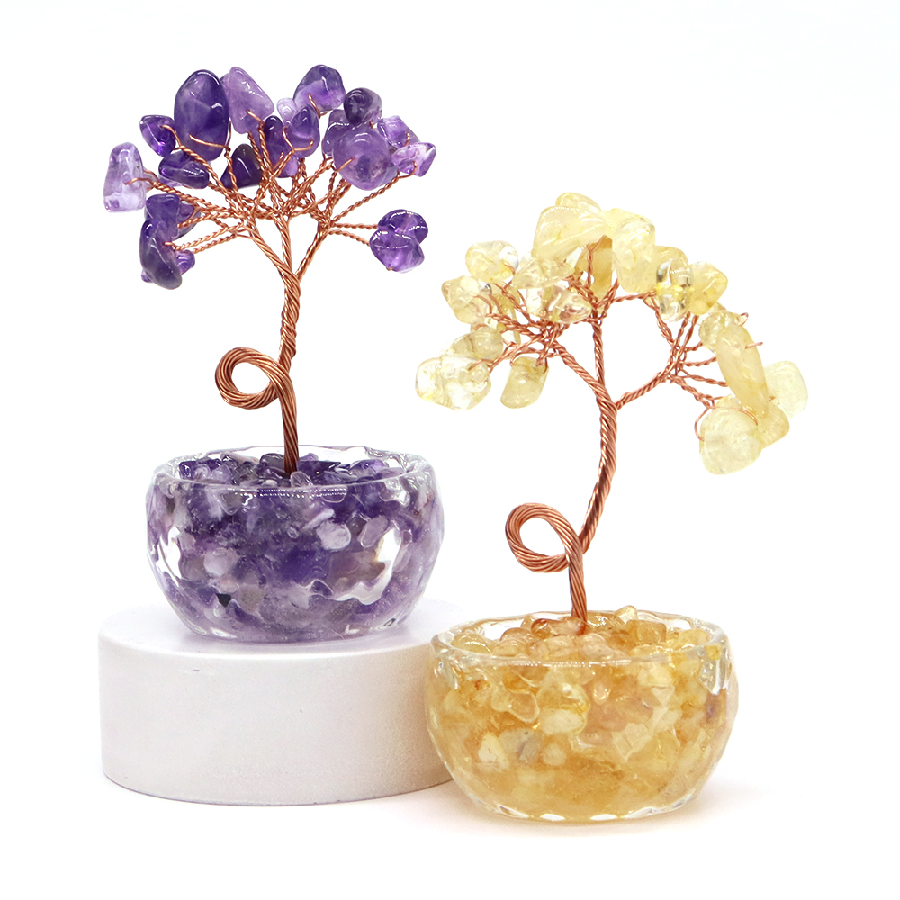 ต้นไม้นำโชคคริสตัลอัญมณีธรรมชา - Plant Desk Mini บทวิจารณ์และราคา