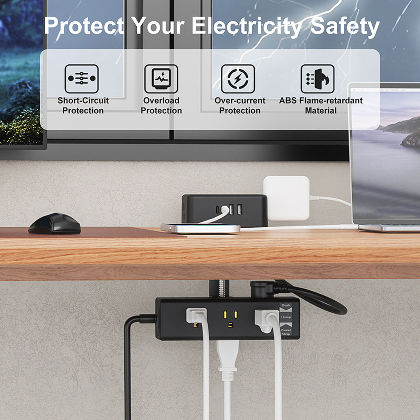 ปลั๊กไฟ 17 in 1 แบบสองชั้นพร้อ - Power Strip Desk บทวิจารณ์และราคา