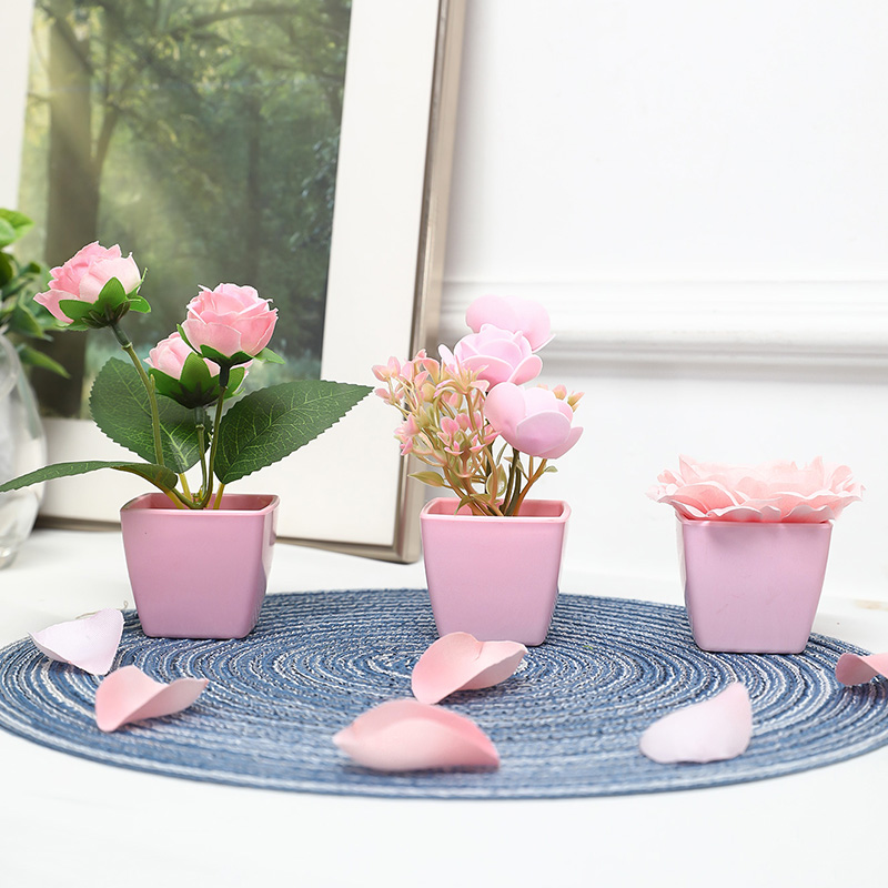 (ชุด 3 ชิ้น) กระถางต้นไม้จําลอ - Plant Desk Mini บทวิจารณ์และราคา