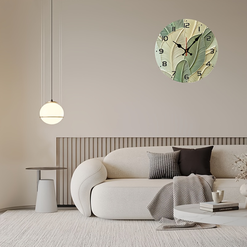 นาฬิกาแขวนผนังทรงกลมแบบเงียบ ข - Home Office Backdrop บทวิจารณ์และราคา