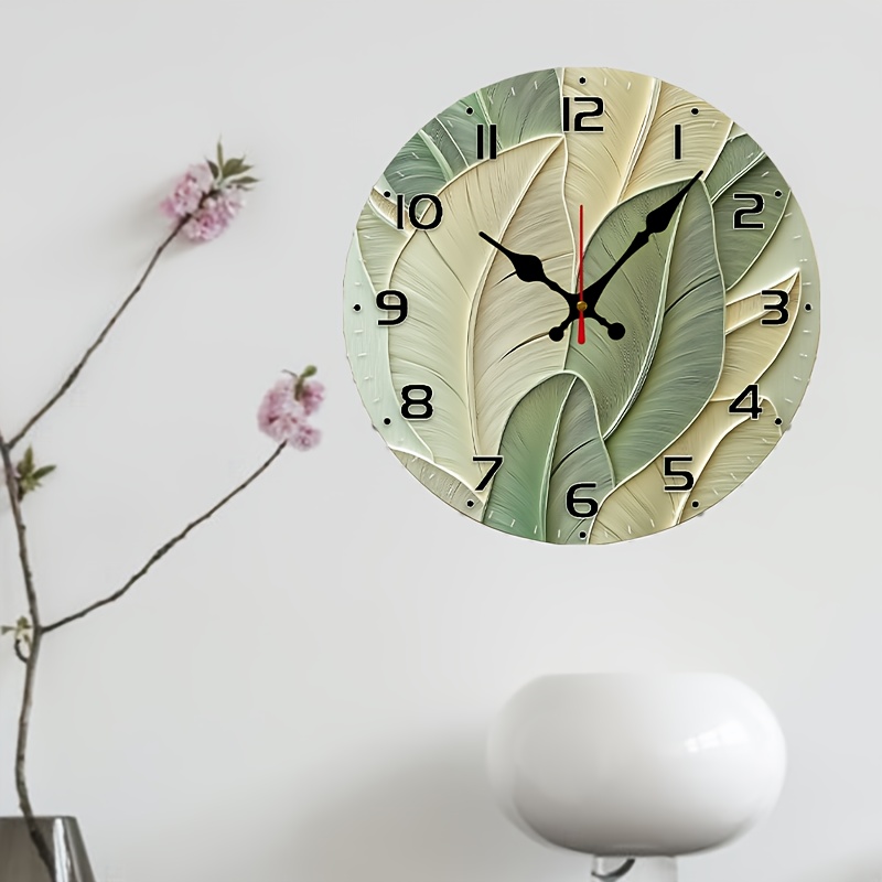 นาฬิกาแขวนผนังทรงกลมแบบเงียบ ข - Home Office Backdrop บทวิจารณ์และราคา