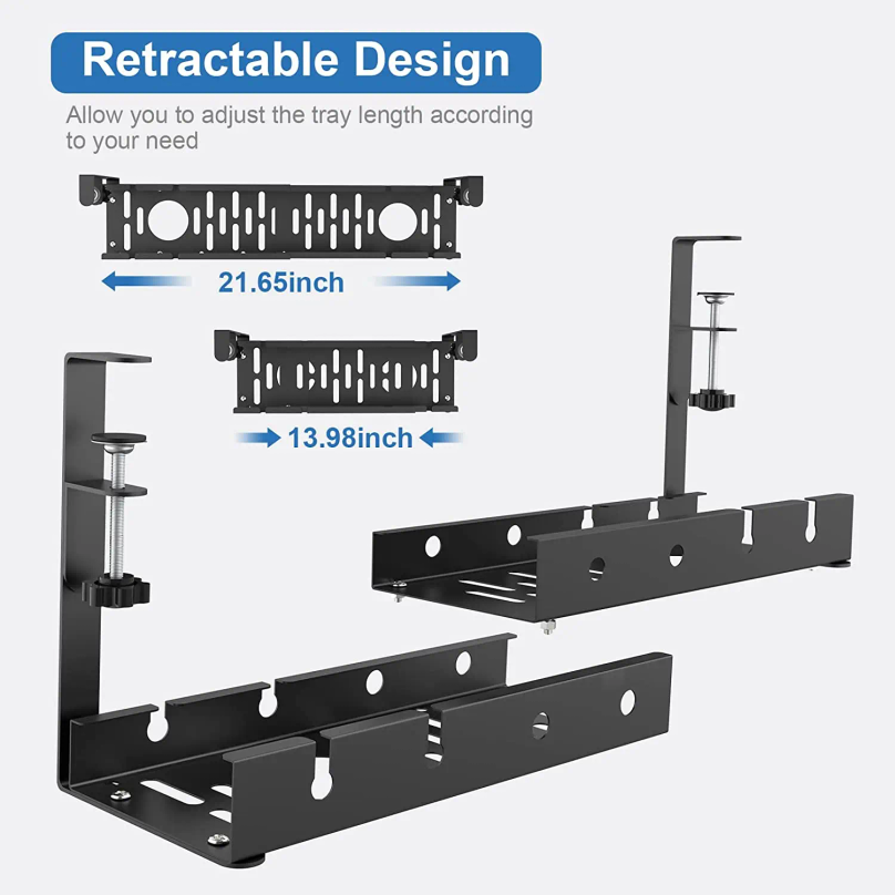 รางเก็บสายไฟใต้โต๊ะแบบยืดหดได้ - Power Strip Desk บทวิจารณ์และราคา