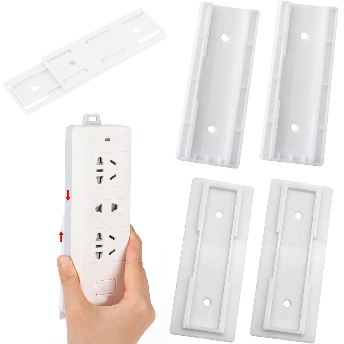 ที่ยึดปลั๊กไฟแบบไม่ต้องเจาะ 2/ - Power Strip Desk บทวิจารณ์และราคา