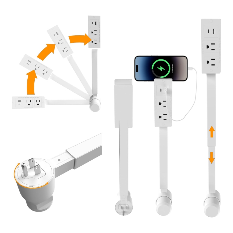 ปลั๊กต่อพ่วงปรับความยาวได้ ปลั - Power Strip Desk บทวิจารณ์และราคา