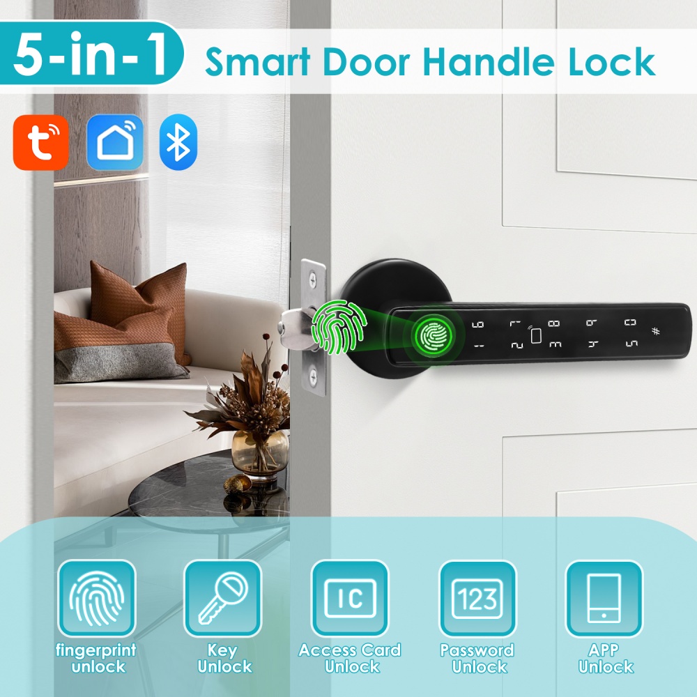 YFK Tuya 5-in-1 Smart Door Han - Home Office Google บทวิจารณ์และราคา