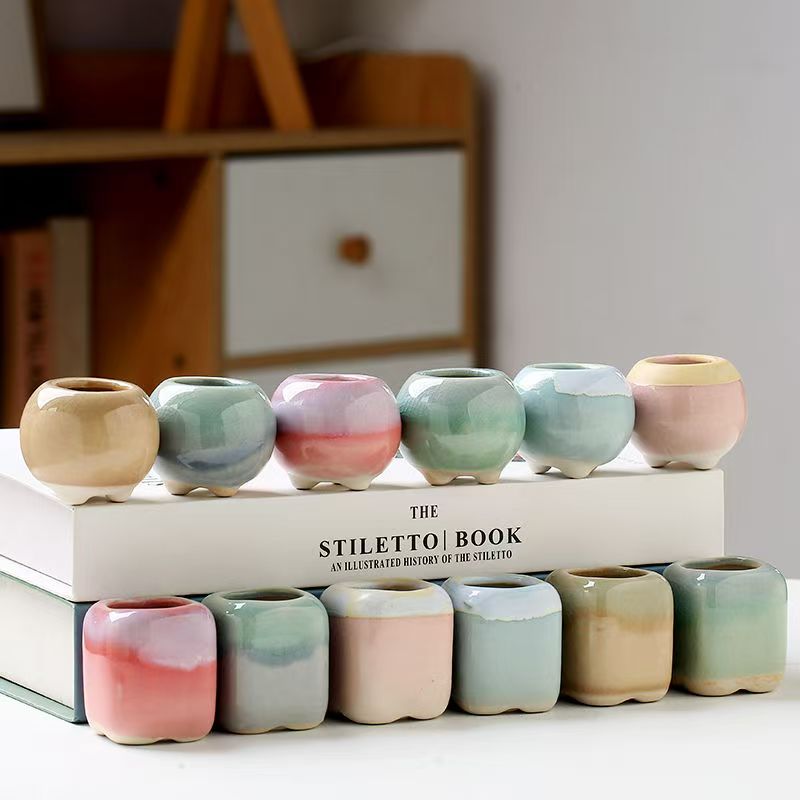 6 ชิ้น Mini กระถางดอกไม้ Succu - Plant Desk Mini บทวิจารณ์และราคา